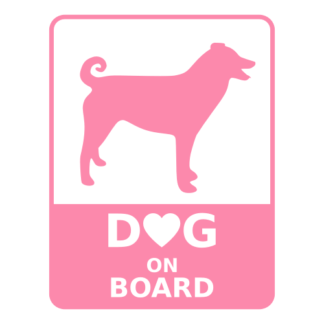 Dog On Board Decal (Pink)